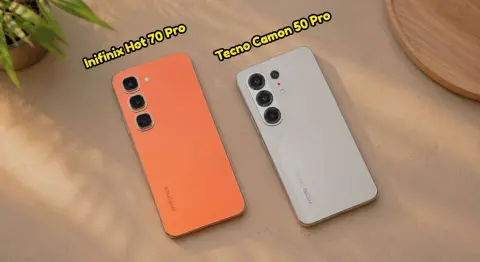 Infinix Hot 70 Pro vs Tecno Camon 50 Pro — Tested Side by Side (Speed, Camera & Battery)